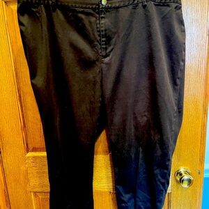 Plus size Ralph Lauren chocolate brown crop pants